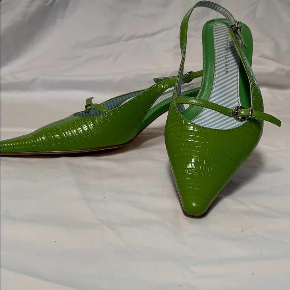 Tommy Hilfiger Lime Green Slingback Heels